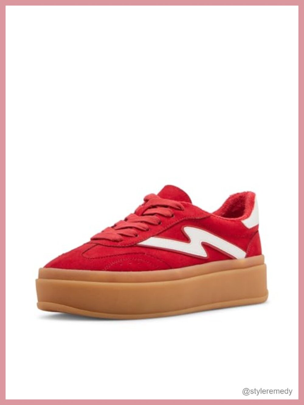 Women's Platform Lace-Up Fabric Sneakers 2.5" Heel